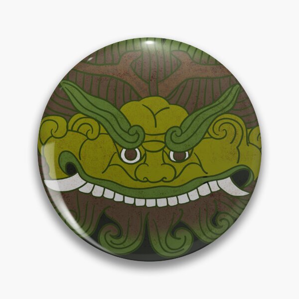 Item preview, Ancient East Asian Goblin Mask Halloween Costume Art designed and sold by DaHaeStudio.