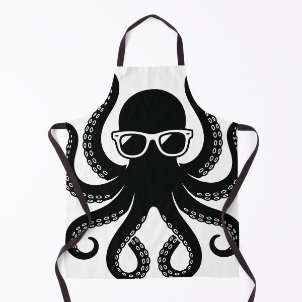 Item preview, Cool Octopus Wearing Sunglasses Silhouette Vector Art designed and sold by seven things shop.