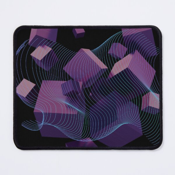 Item preview, Cyberpunk Abstract Purple Cube Vortex designed and sold by ranivibes008.