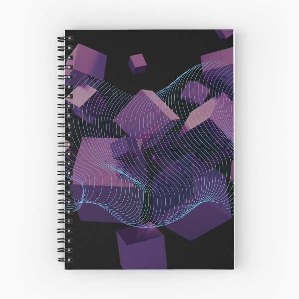 Item preview, Cyberpunk Abstract Purple Cube Vortex designed and sold by ranivibes008.
