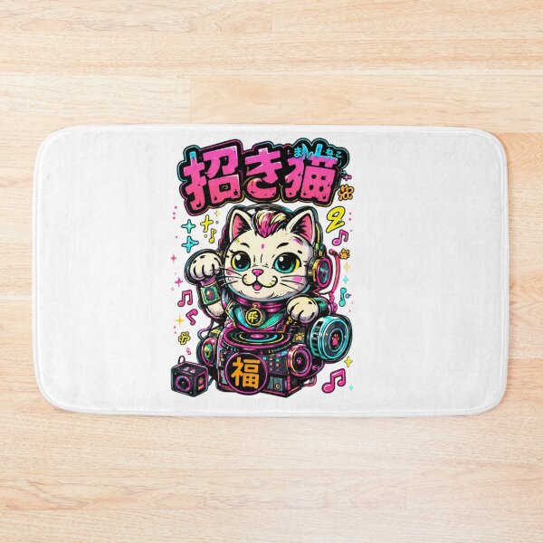 Item preview, DJ Maneki Neko Cat Anime Cyberpunk designed and sold by Ahmedsyde.