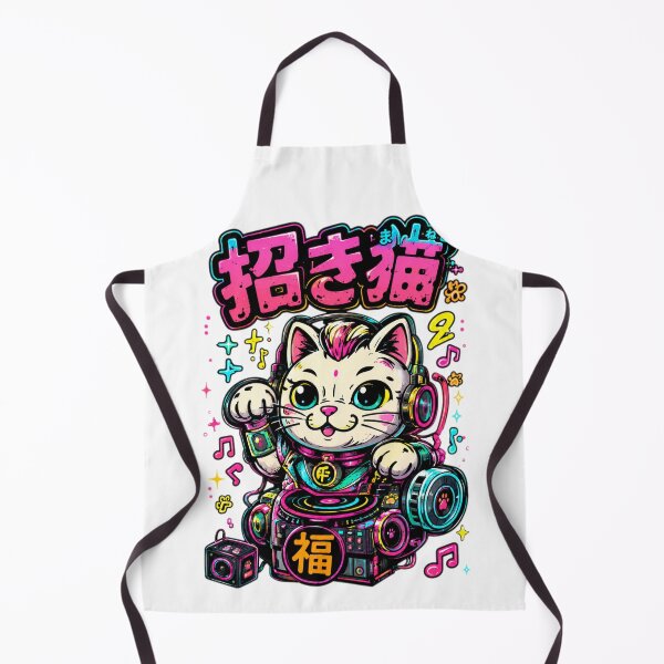 Item preview, DJ Maneki Neko Cat Anime Cyberpunk designed and sold by Ahmedsyde.