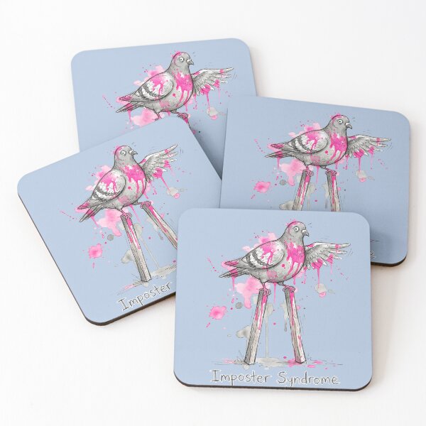 Item preview, Imposter Syndrome: Pigeon on Stilts & Pink Paint Art designed and sold by SoulPT.