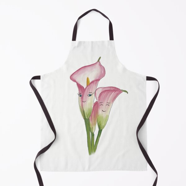 Item preview, Cute Calla Lilies Couple – Romantic Flower Illustration with Faces designed and sold by enesart2022.