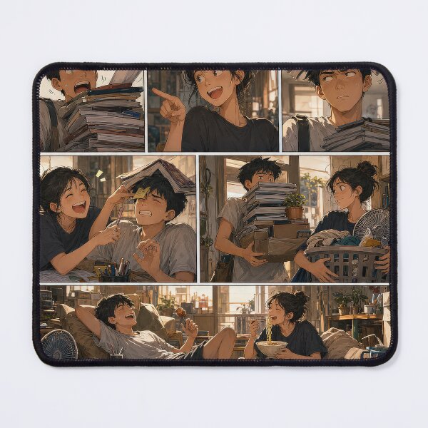 Item preview, Student Life Cozy Reading Room Comic Print designed and sold by Grafititee.