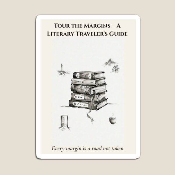Item preview, Tour the Margins — Sumi-e Book Lover Poster | Literary Art designed and sold by LSE Prints.