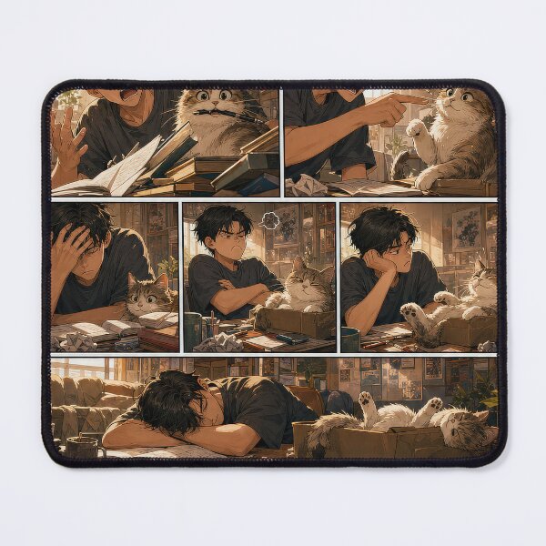 Item preview, Student Life Cozy Reading Room Comic Print designed and sold by Grafititee.