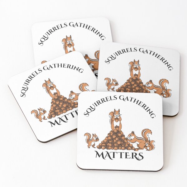 Item preview, Squirrels Gathering Matter/Funny Autumn Mascot Tee designed and sold by HOUSE OF VMH.