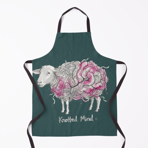 Item preview, Knotted Mind: The Surreal Brain-Wool Sheep Illustration designed and sold by SoulPT.