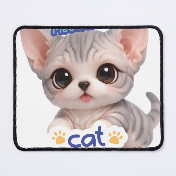 Item preview, Cute Cat Mom Meow Sphynx Chibi Cat Art designed and sold by Soluna Studio.