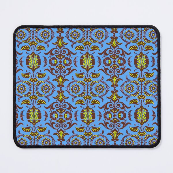 Item preview, Seamless Azure Brown Gold Damask Pattern - Elegant Baroque Ornament designed and sold by DreamsArtwear.