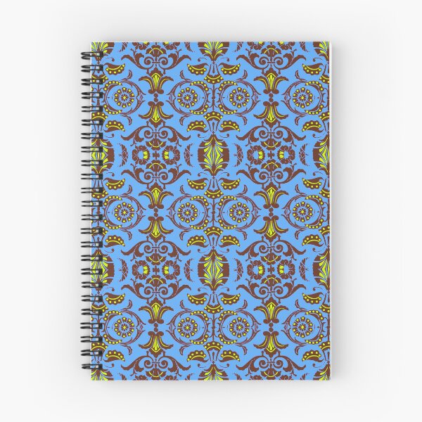 Item preview, Seamless Azure Brown Gold Damask Pattern - Elegant Baroque Ornament designed and sold by DreamsArtwear.