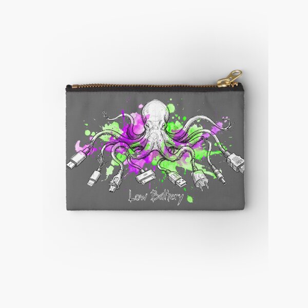 Item preview, Low Battery: The Digital Kraken Octopus Illustration designed and sold by SoulPT.