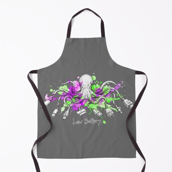 Item preview, Low Battery: The Digital Kraken Octopus Illustration designed and sold by SoulPT.