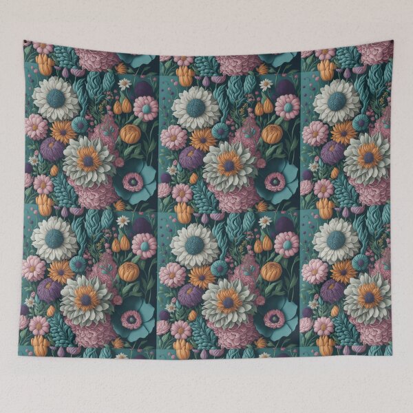 Item preview, Classic garden flower pattern — botanical arrangement art print designed and sold by xaiartist.