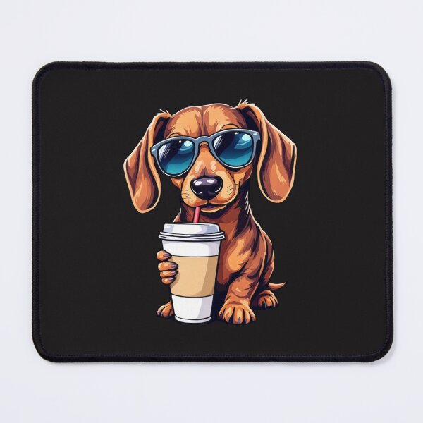 Item preview, Cool Dachshund Coffee Lover Dog with Sunglasses Funny Wiener Dog designed and sold by kiralynstration.