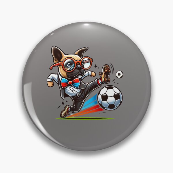 Item preview, Cute Football Dog Cartoon Design, Funny French Bulldog Soccer Lover designed and sold by Right-UR.