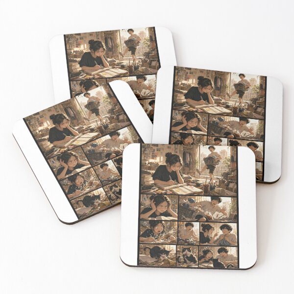 Item preview, Student Life Cozy Reading Room Comic Print designed and sold by Grafititee.