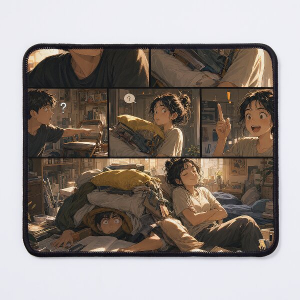 Item preview, Student Life Cozy Reading Room Comic Print designed and sold by Grafititee.