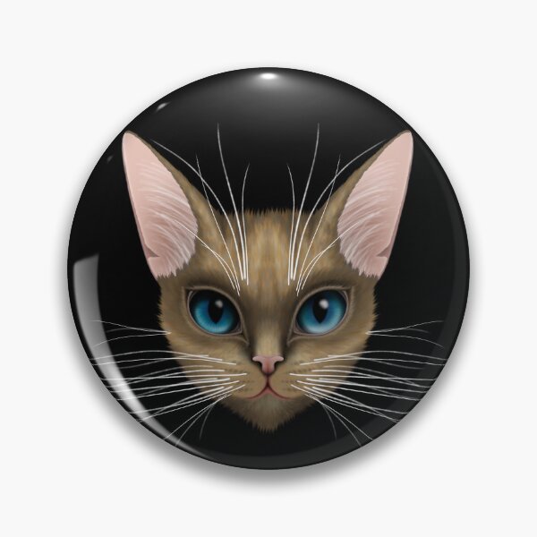 Item preview, Blue-eyed kitten with big ears and whiskers designed and sold by Scolliecat.