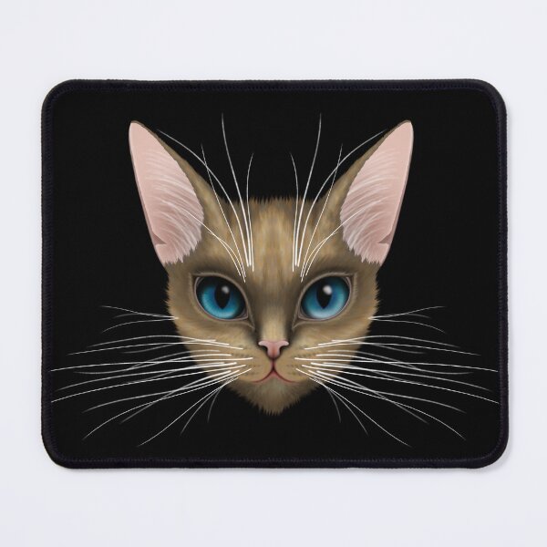 Item preview, Blue-eyed kitten with big ears and whiskers designed and sold by Scolliecat.