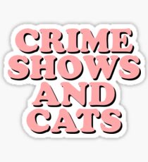 Pegatina Crimen muestra y gatos