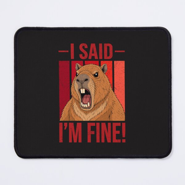 Item preview, Funny Capybara Lover I Said Im Fine Vintage Wildlife Humor Design designed and sold by kiralynstration.