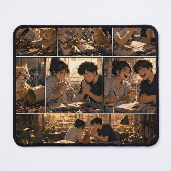 Item preview, Student Life Cozy Reading Room Comic Print designed and sold by Grafititee.