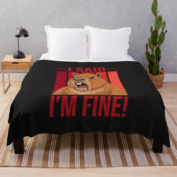 Item preview, Funny Capybara Lover I Said Im Fine Vintage Wildlife Humor Design designed and sold by kiralynstration.