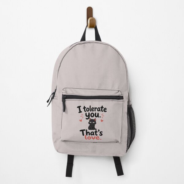 Item preview, I Tolerate You That's Love Grumpy Black Cat Funny Quote Art designed and sold by PrintAura15.