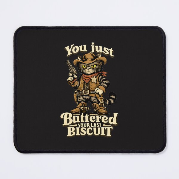 Item preview, Funny Cowboy Cat Youve Just Buttered Your Last Biscuit Vintage Western Humor designed and sold by kiralynstration.