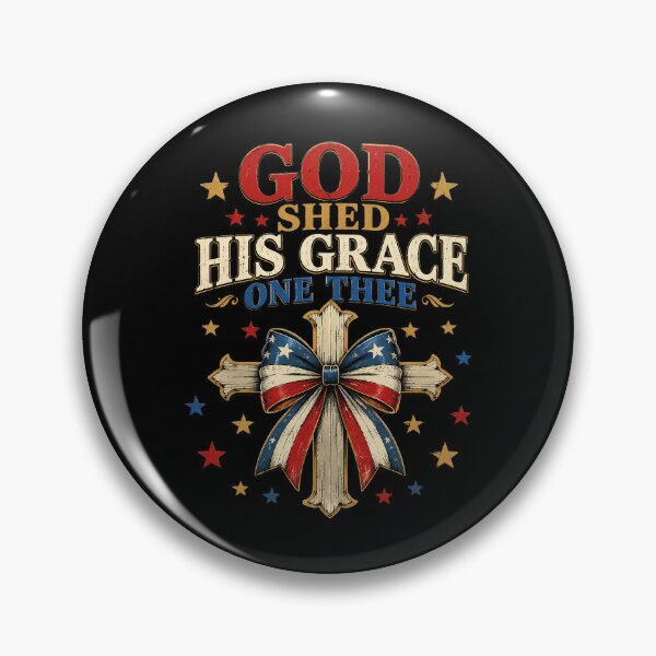 Item preview, God Shed His Grace On Thee Christian Jesus 4th of July designed and sold by OlakunleOloroz.