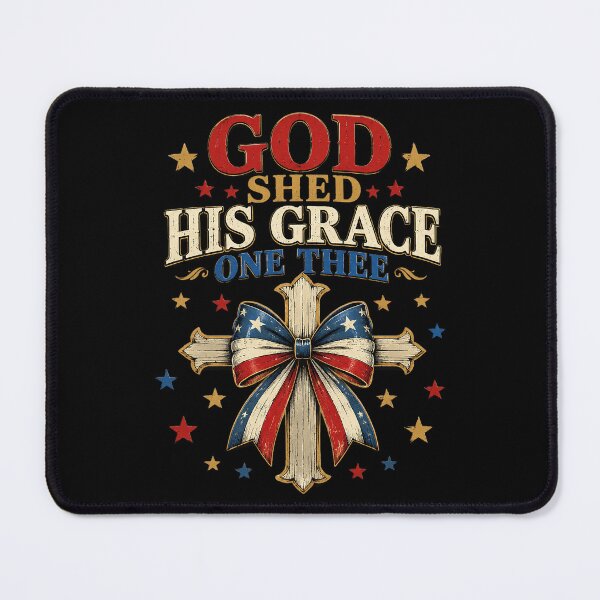 Item preview, God Shed His Grace On Thee Christian Jesus 4th of July designed and sold by OlakunleOloroz.