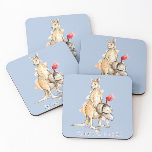Item preview, Return To Sender: Kangaroo Mailbox Surreal Illustration designed and sold by SoulPT.