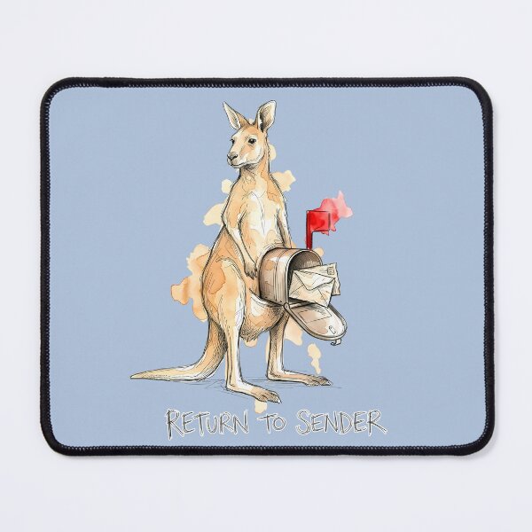 Item preview, Return To Sender: Kangaroo Mailbox Surreal Illustration designed and sold by SoulPT.