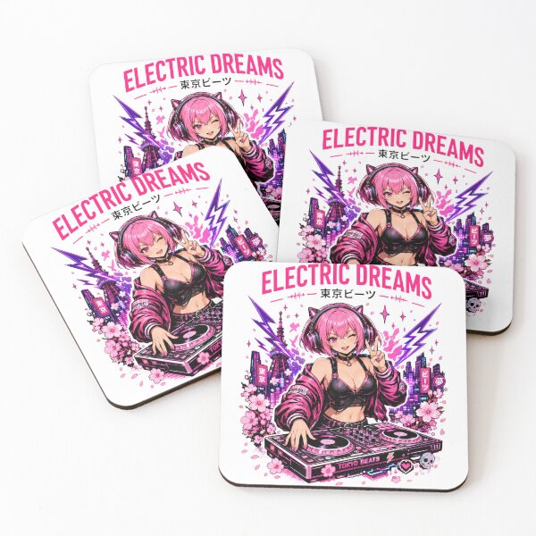 Item preview, Anime DJ girl with pink hair designed and sold by Ahmedsyde.