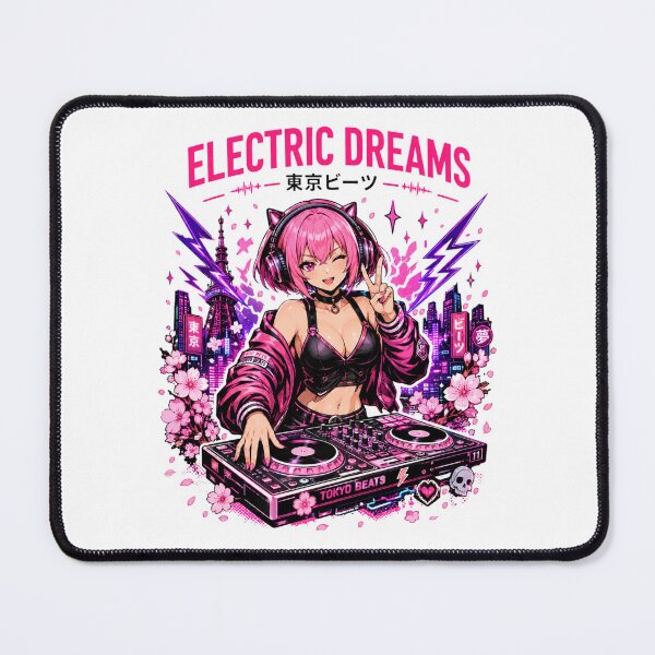 Item preview, Anime DJ girl with pink hair designed and sold by Ahmedsyde.