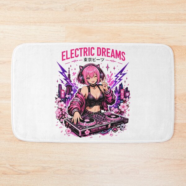 Item preview, Anime DJ girl with pink hair designed and sold by Ahmedsyde.