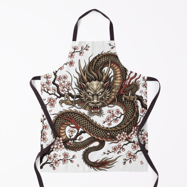 Item preview, Ukiyo-e Dragon and Cherry Blossoms Japanese Traditional Art designed and sold by vekotpu.