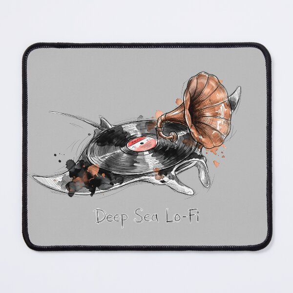 Item preview, Deep Sea Lo-Fi: Manta Ray Vinyl Gramophone Art designed and sold by SoulPT.