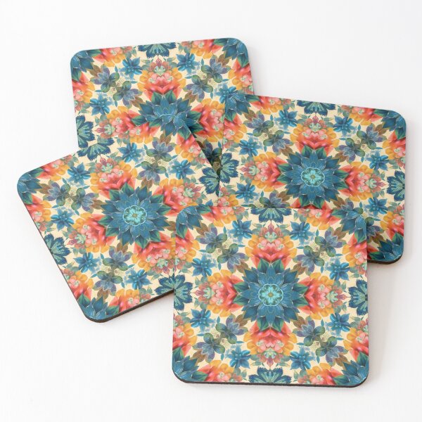 Item preview, Colorful Boho Succulents Pattern designed and sold by SeaStarAlex.