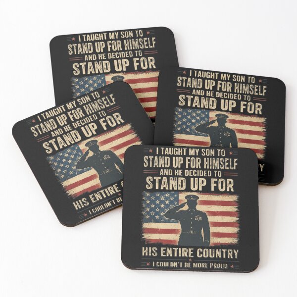 Item preview, I Taught My Son How to Stand Up Proud Military Mom and Dad designed and sold by OlakunleOloroz.