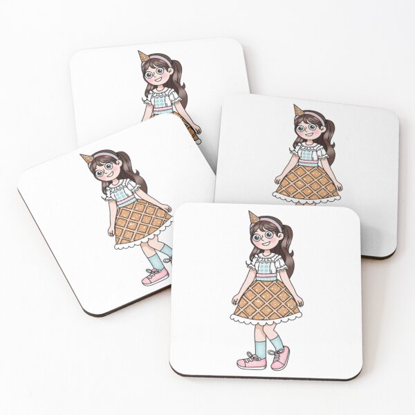 Item preview, Ice Cream Girl Sweet Coquette Pastel Dress Illustration designed and sold by Jennabunnies.