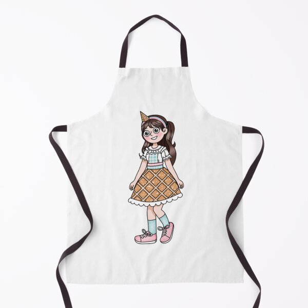 Artikelvorschau, Illustration eines Eiscrememädchens im süßen, koketten Pastellkleid entworfen und verkauft von Jennabunnies.