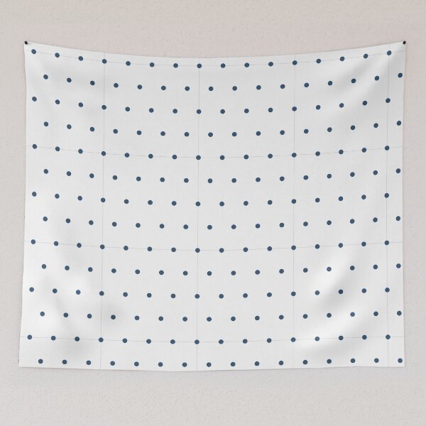 Item preview, White and Denim micro dots designed and sold by pattern-archive.