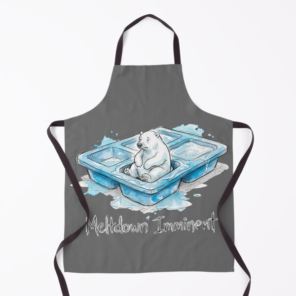 Item preview, Meltdown Imminent: Sad Polar Bear in Ice Cube Tray Art designed and sold by SoulPT.
