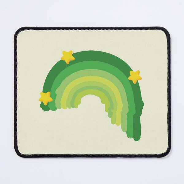 Item preview, Groovy Retro Lime Green Rainbow with Yellow Stars designed and sold by Karin Taylor.