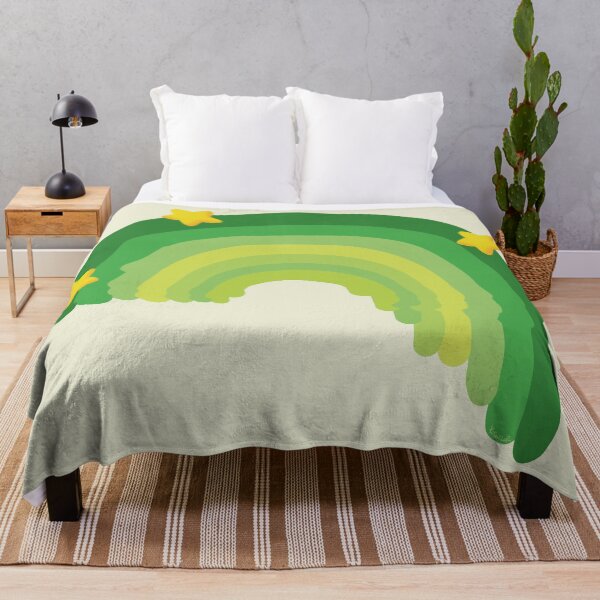 Item preview, Groovy Retro Lime Green Rainbow with Yellow Stars designed and sold by Karin Taylor.
