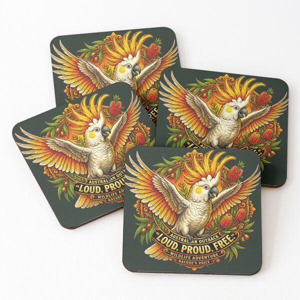 Item preview, Loud Proud Free Cockatoo Vintage Australian Outback Retro Badge designed and sold by MT-Hub | Art for Every Soul.