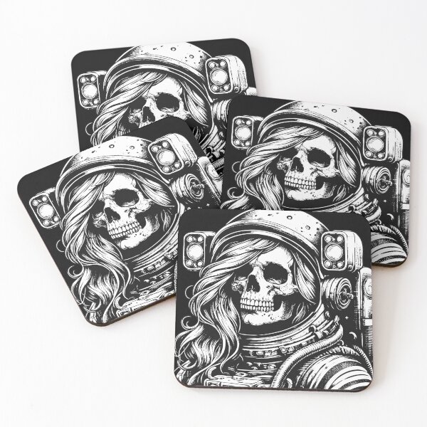 Item preview, Dark Art Women Astronaut helmet Skull cosmonaut Space rocket designed and sold by MORSPECTIVE.